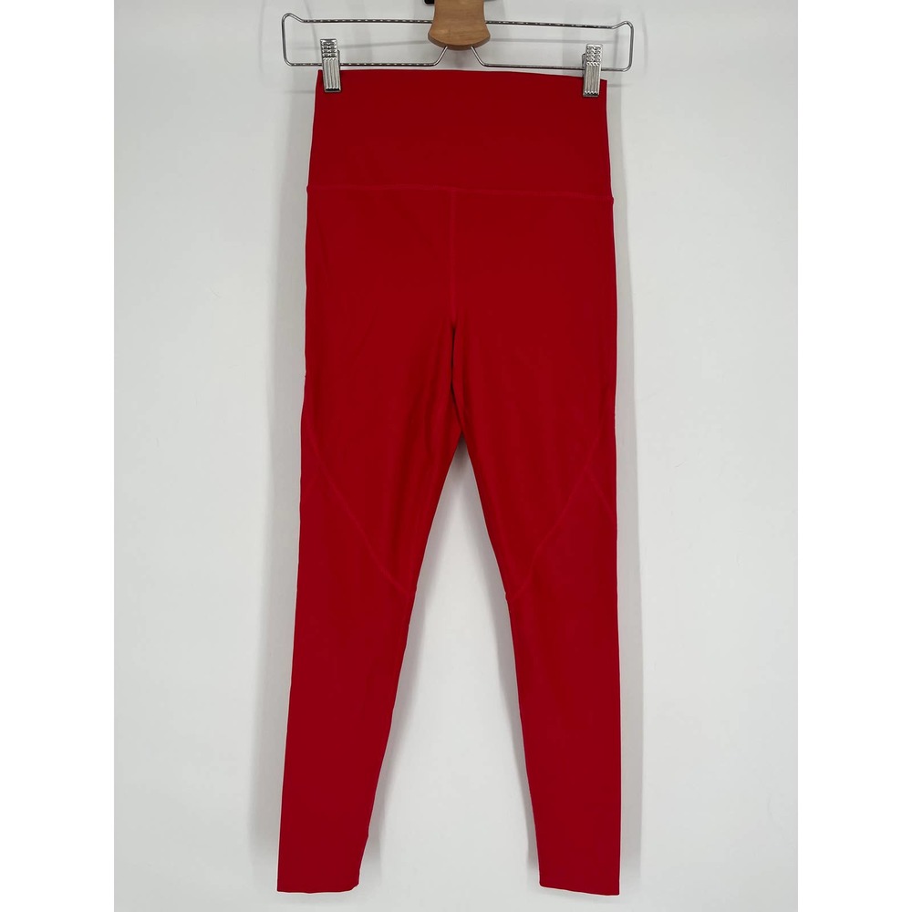 Carbon38 High Rise 7/8 Length Leggings Sz M Red